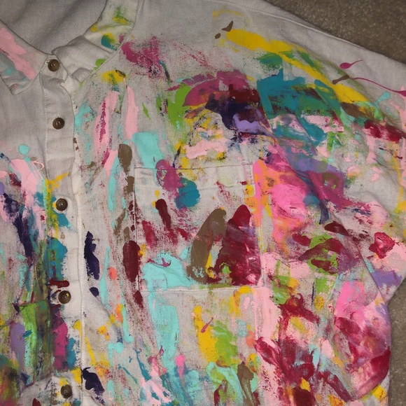 🖌Custom paint splattered shirt - Picture 4 of 4